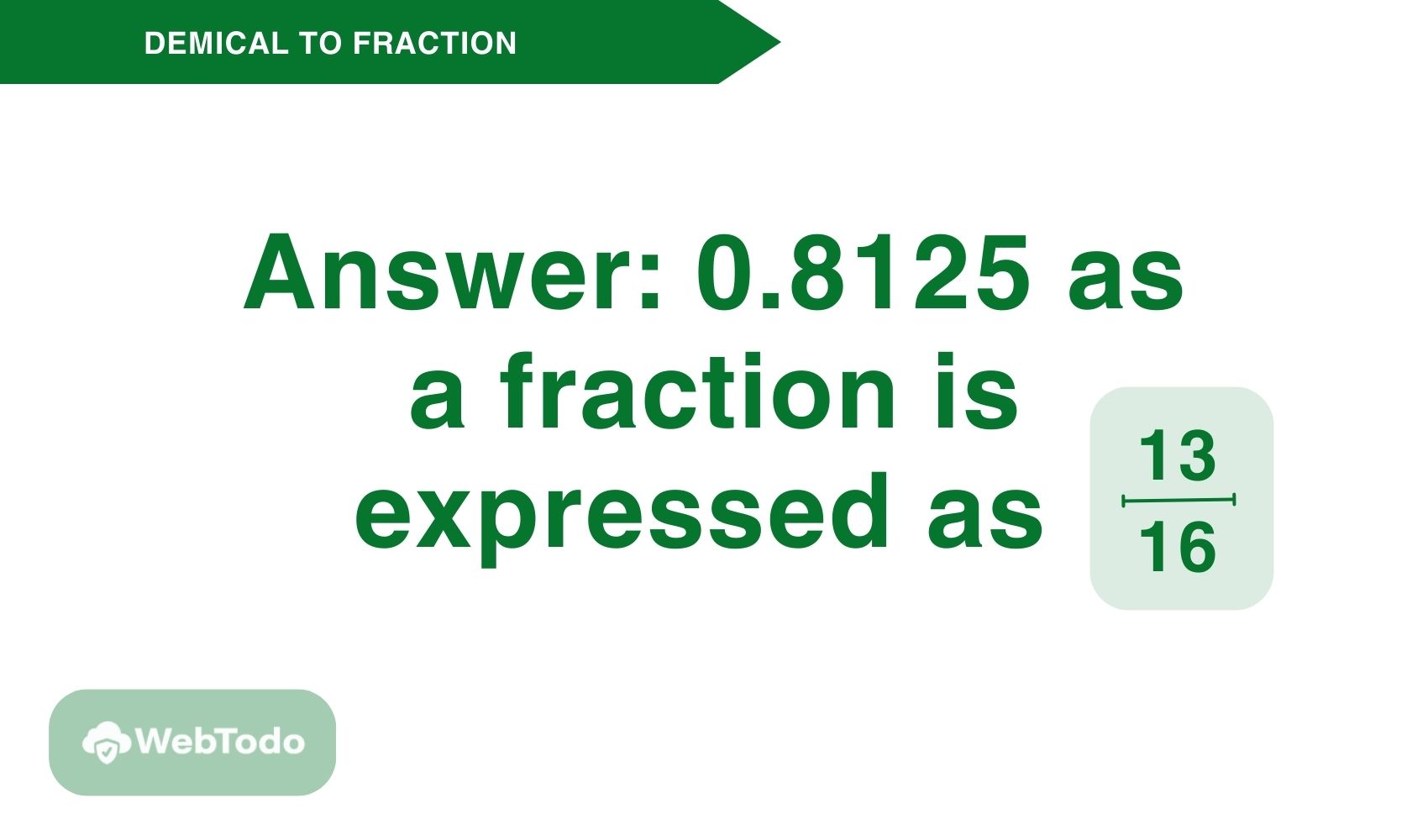 0.8125 as a Fraction